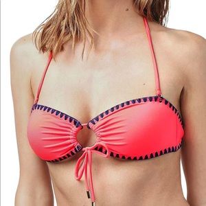 TOPSHOP Blanket Stitch Bandeau Bikini Top